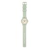 Tea Spoon Women's Round Rubber Strap Watch N04721A-1 GR Green