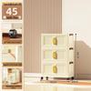 40-60cm Wide Transparent Foldable Double Door Floor Storage Cabinet with Multiple Layers