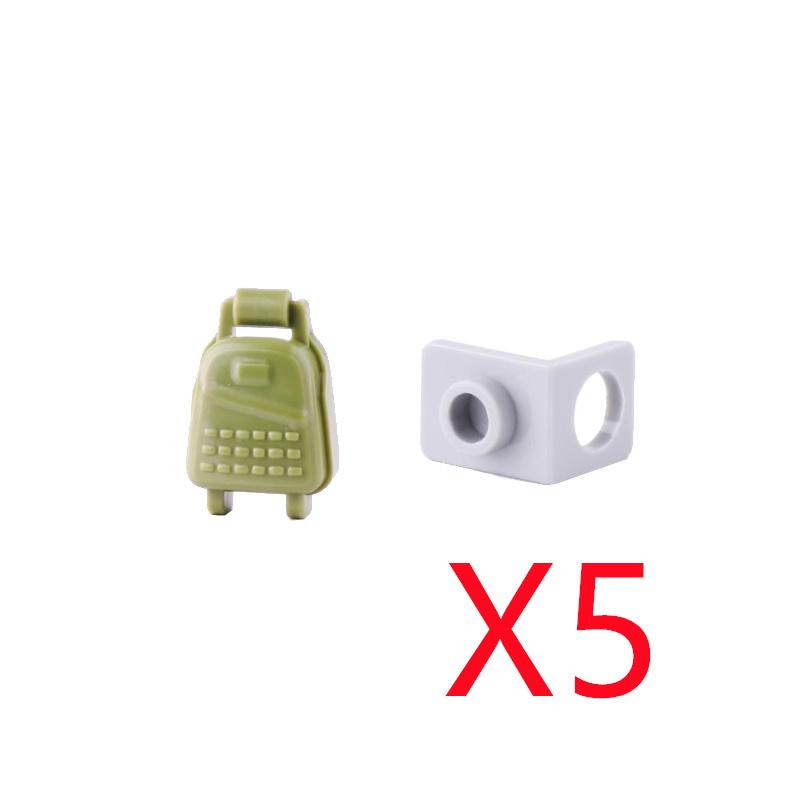 Military Building Accessories Mini Brick Camouflage   Hat Tactical Helmet Peaked Cap Backpack Radio Toy Gift DIY K040