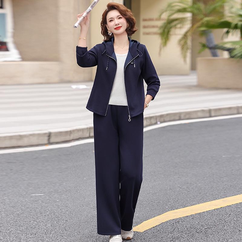 

Women s Spring & Autumn 2026 Sportswear: Hooded Top & Pants Set for Middle-aged & Elderly. 2XL (Recommended for 105-120 lbs)