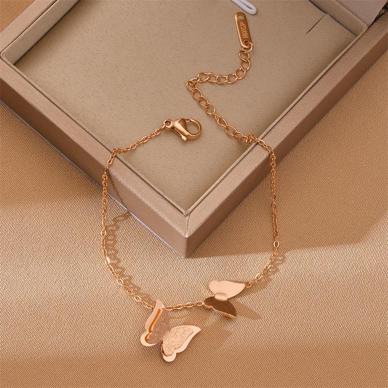 Korean Titanium Steel Four-Leaf Clover Bracelet - Women's Fashion, Versatile & Non-Fading Jewelry