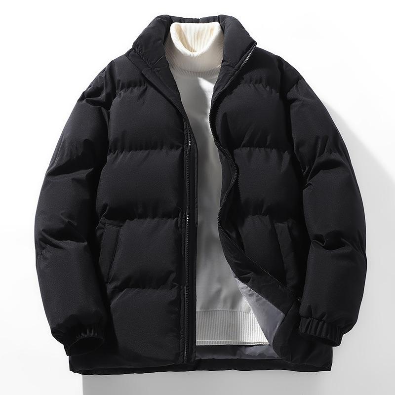 Men S Winter Loose Stand Collar Cotton Puffer Jacket