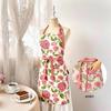 TAIDAMI Retro Floral Splash-Proof Japanese Kitchen Apron