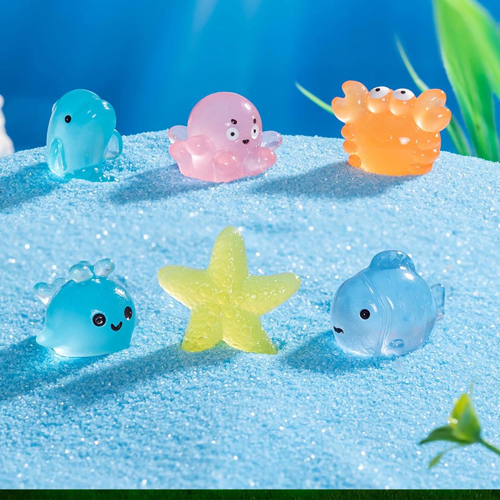Micro-landscape Fun  Animals, Luminous Little Turtle And Sea Hare Ornaments