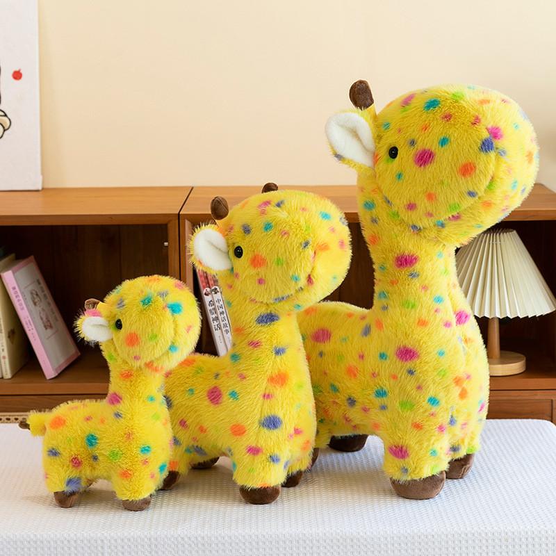Adorable Colorful Polka Dot Plush Deer Toy Soft And Huggable Stuffed Animal For Kids