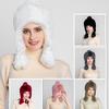 Ladies Winter Plush Fake Thick Hat Ear Protectors Warm Plush Hat