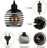 Pendant Lamp - NETTLIFE - 1fla - Black - E27 - Metal 150 Cm