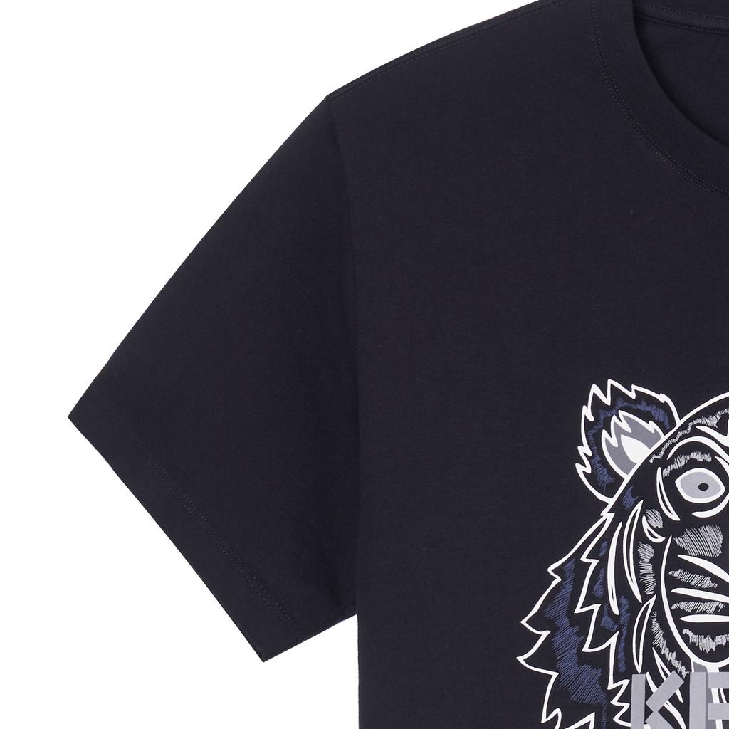 KENZO Men's Classic Tiger Short Sleeve T-shirt Black PF855TS0504Y1-99