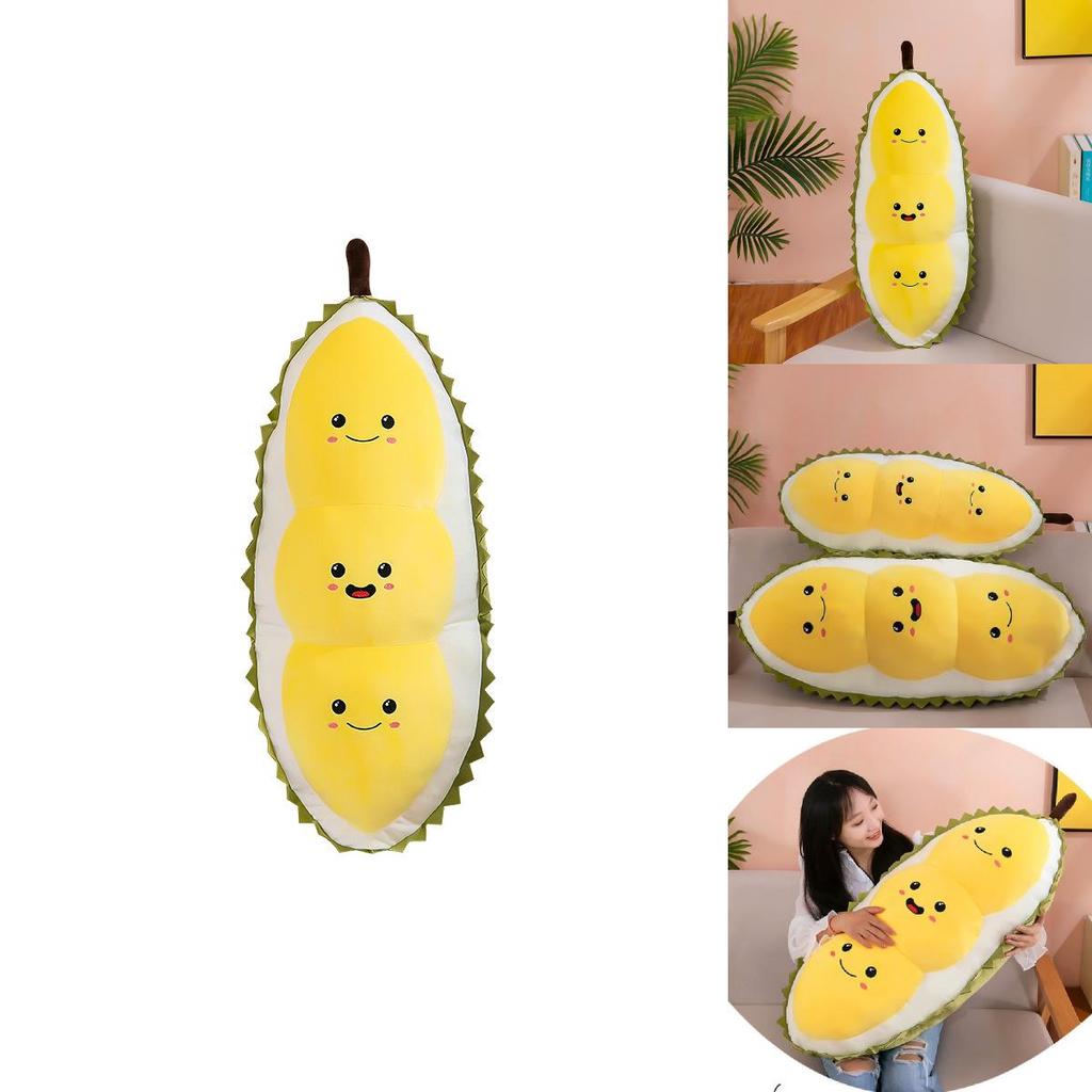 Süßes Cartoon-Durian-Bohnen-Plüschkissen Gemütliches Weiches Spielzeug Für Schlafzimmerdekoration Und Geschenke