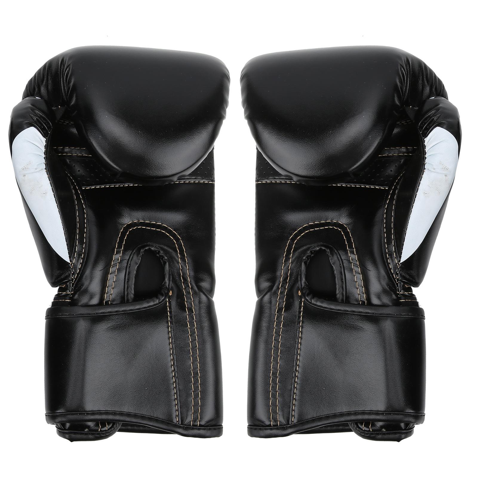 

Adult Boxing Gloves Breathable Soft Sponge Punching Training Kickboxing Exercise Gloves Black