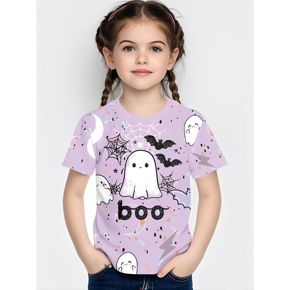 summer Fashionable Comfortable Soft Children's Top Cartoon Animal Series 3d Round Neck Short Sleeve Leisure versatile Children's T-shirt