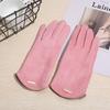 Warm Fleece Lined Winter Gloves Women - Suede Touchscreen Cycling Solid Color
