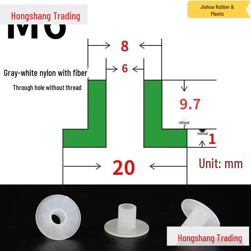 Step T-Shaped Nylon Insulating Bushing Washer, M3-M35 Thread Protection Spacer