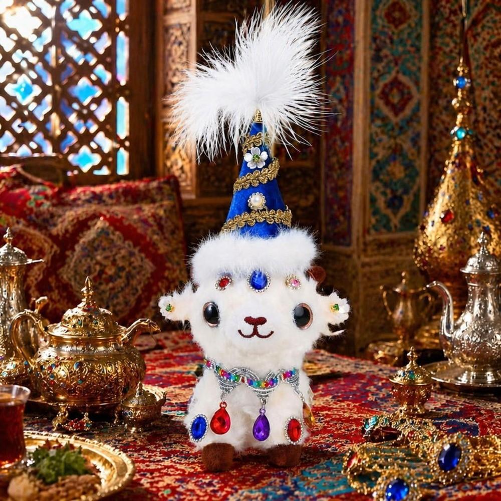 Soft Stuffed Animal Sheep Figurines Fluffy Sheep Sheep Keychain Lamb Plush Toy Tourist Souvenirs