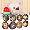 100Pcs Cartoon Kitty Print Wood Buttons DIY Sewing Shirt Scrapbook Bags Decor