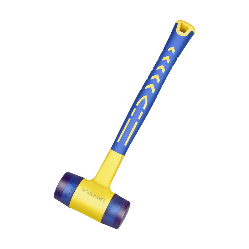 Double Headed Installation Hammer Rubber Hammer with Rubber Handle Detachable Insulated Installation Hammer Hand Tool