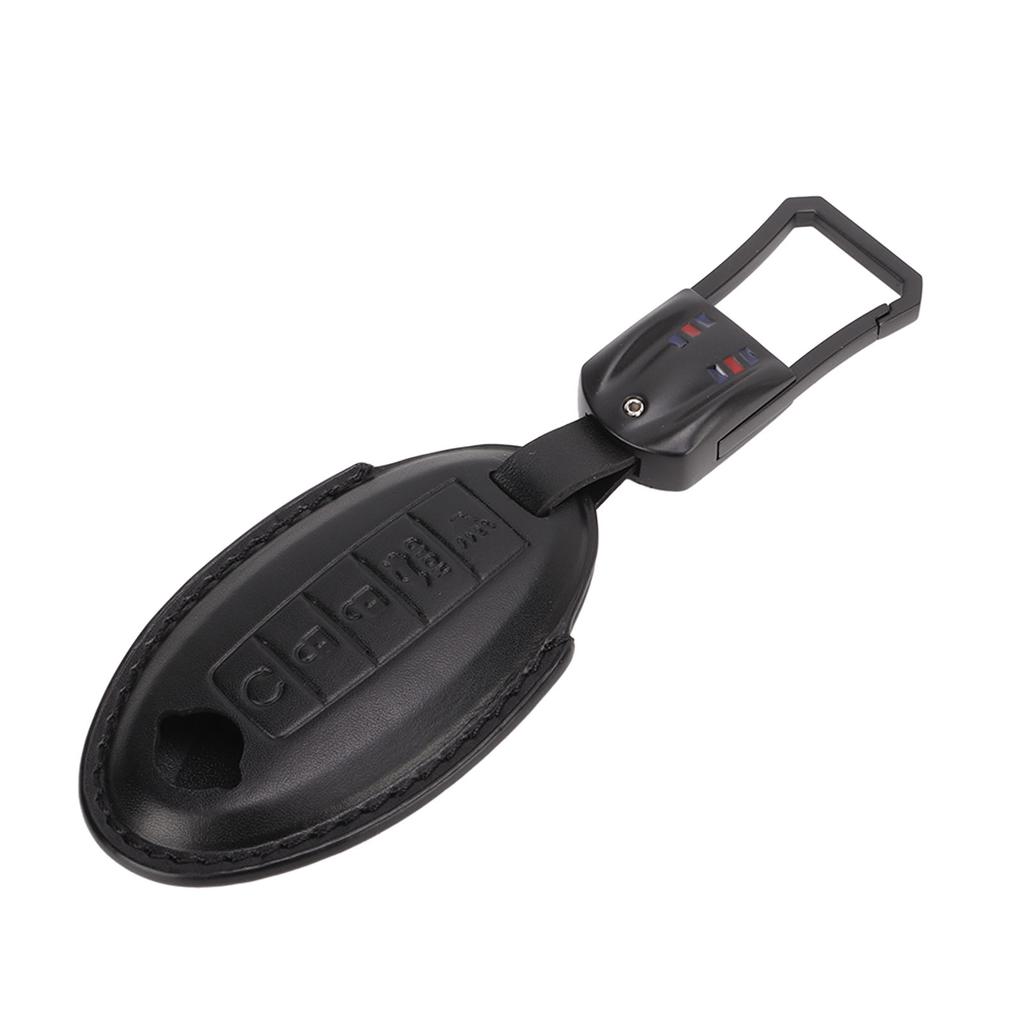 5 Buttons Smart Remote Car Key Case Leather Key Fob Cover Replacement for INFINITI JX35 Q50 Q60 QX56 QX60 QX80