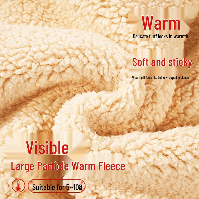 JEANSWEST Women's Lambswool Lined Hooded Sweatshirt