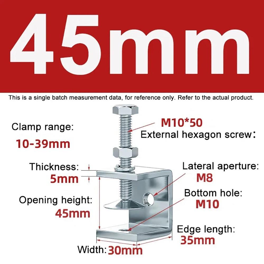 1Pcs Multiple Head Shapes U Clamp Galvanized Carbon Steel Clamping Device Durable C-Type Clip