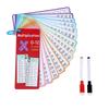 Wipeable Math Multiplication Flashcards: 15 Educational Sheets for Learning.