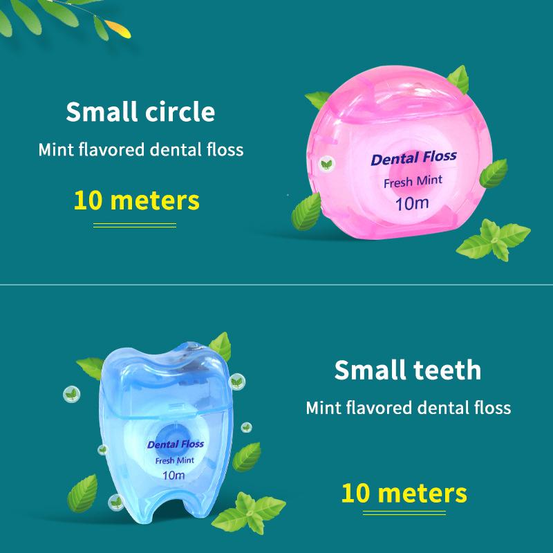 10M Dental Floss With Holder With Storage Box Teeth Cleaning Picks Reusable Replaceable Handle Stick Tool Threader For Braces