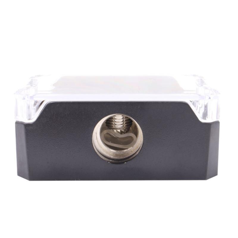 Car Audio Power Distribution Block 3 Way Wire Distribution 1X 0 Gauge Awg In, 3X 4 Gauge Awg Out Fits For Boat Vehicles Auto Car