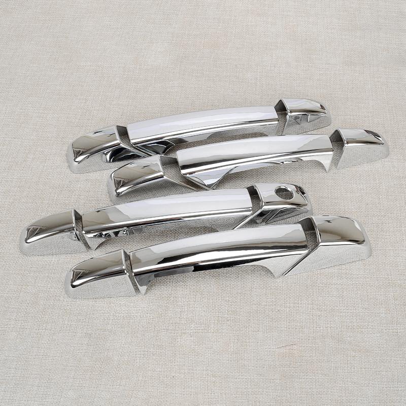 

Новый комплект накладок на ручки наружных дверей автомобиля, подходит для Chevrolet Silverado Avalanche Tahoe GMC Sierra 2007-2013, хромированный стиль