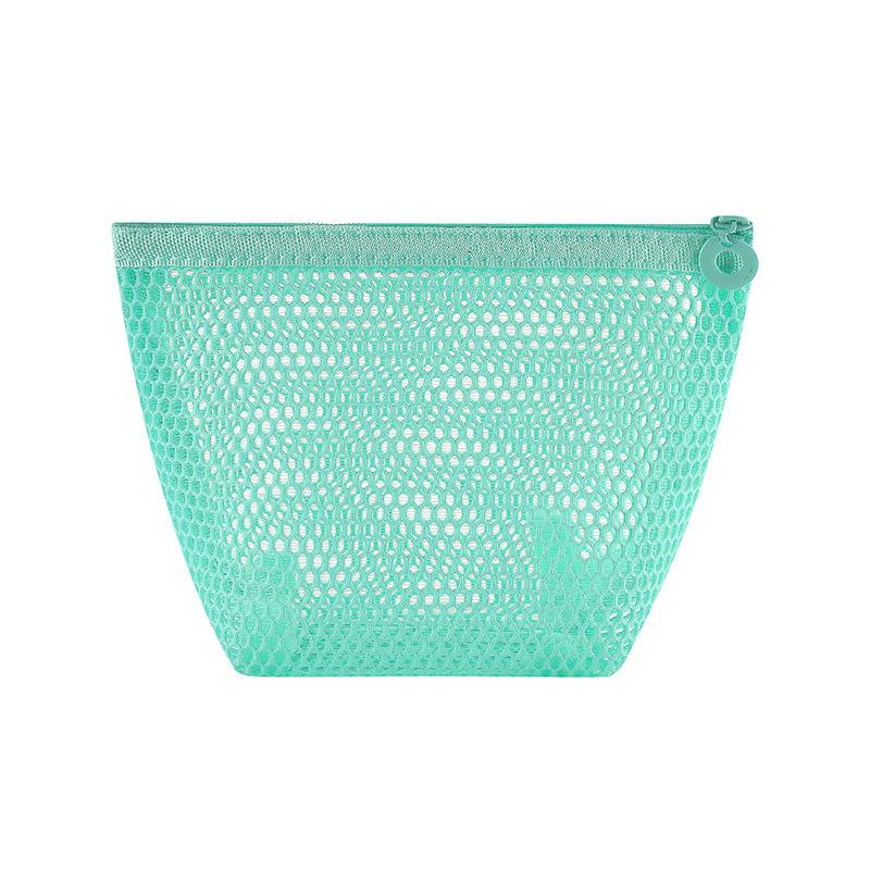 Square Mesh Cosmetic Bag Portable Lipstick Cosmetic Storage Bag With Zipper Multi-Purpose Sundries Storage Bag Cute Student Case