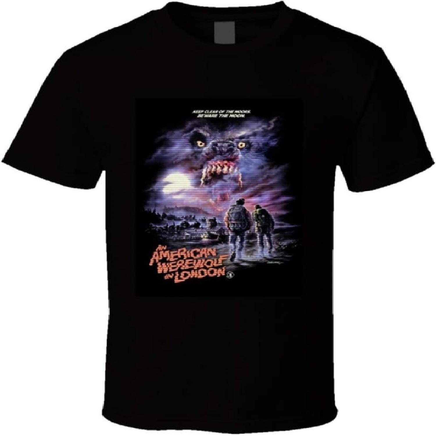 Halloween American Werewolf in London Movie Fan Gift T Shirt L Black S