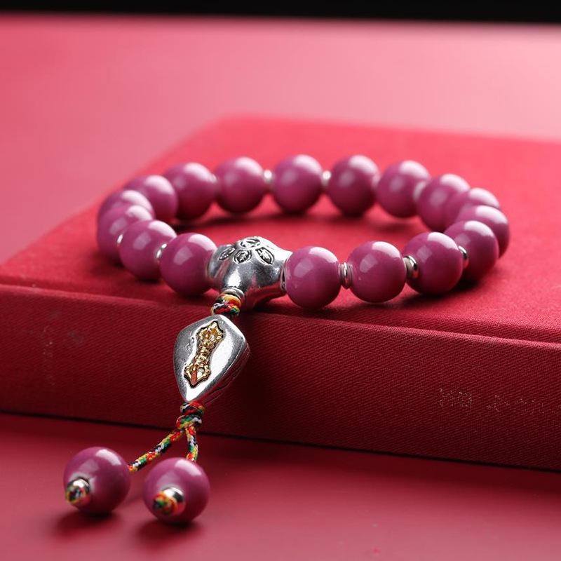 Porcelain Glazed Bracelet In Macaron Grey - Unisex Bangle In Cai Wenjing Style for Couples