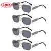 Protective Glasses New Fashion Polygon Sunglasses Women Men Metal Rectangle Sun Glasses Female Popular Black Lens Eyewear UV400
