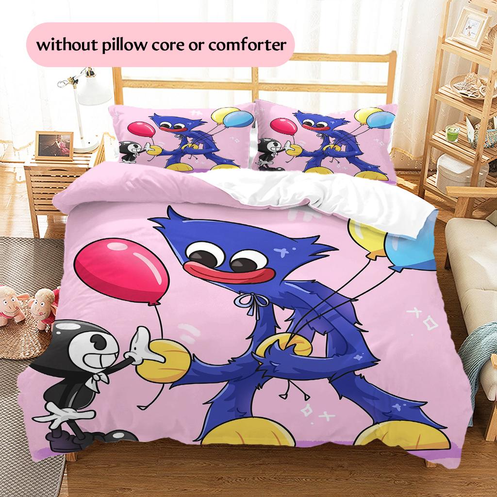 Wogi Pattern Bedding Quilt Set Home Decoration Gift (1 * duvet cover + 2 * pillowcase without core)