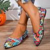 Women's Flat Shoes, Bohemian Style, Light and Comfortable, Suitable for Independence Day Wear