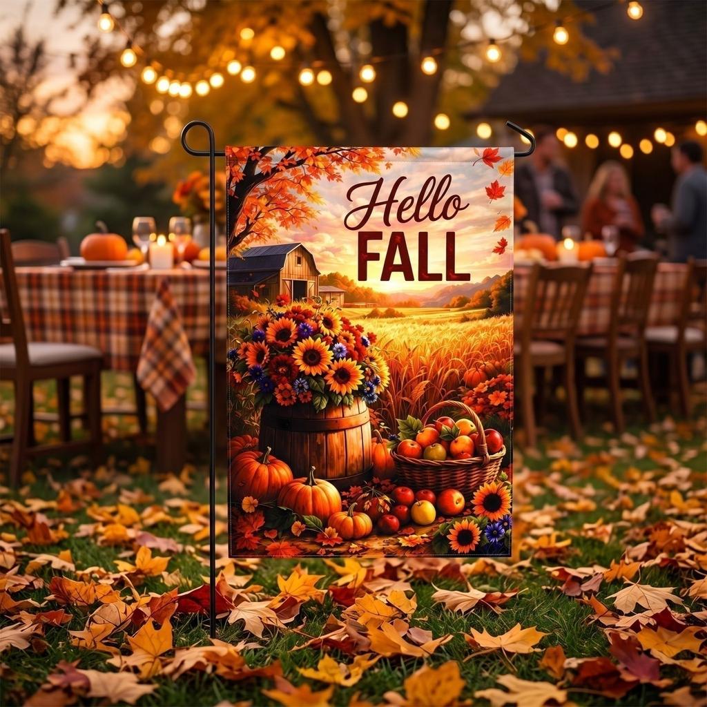 Fall Garden Flag Double-Sided Seasonal Decor for Outdoor Indoor Yard