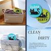 2025 Trend Double Sided Reversible Magnetic Clean Dirty Sign For Cats- 2 Pcs Funny Cat Dishwasher Flip Magnet Boards For Kitchen