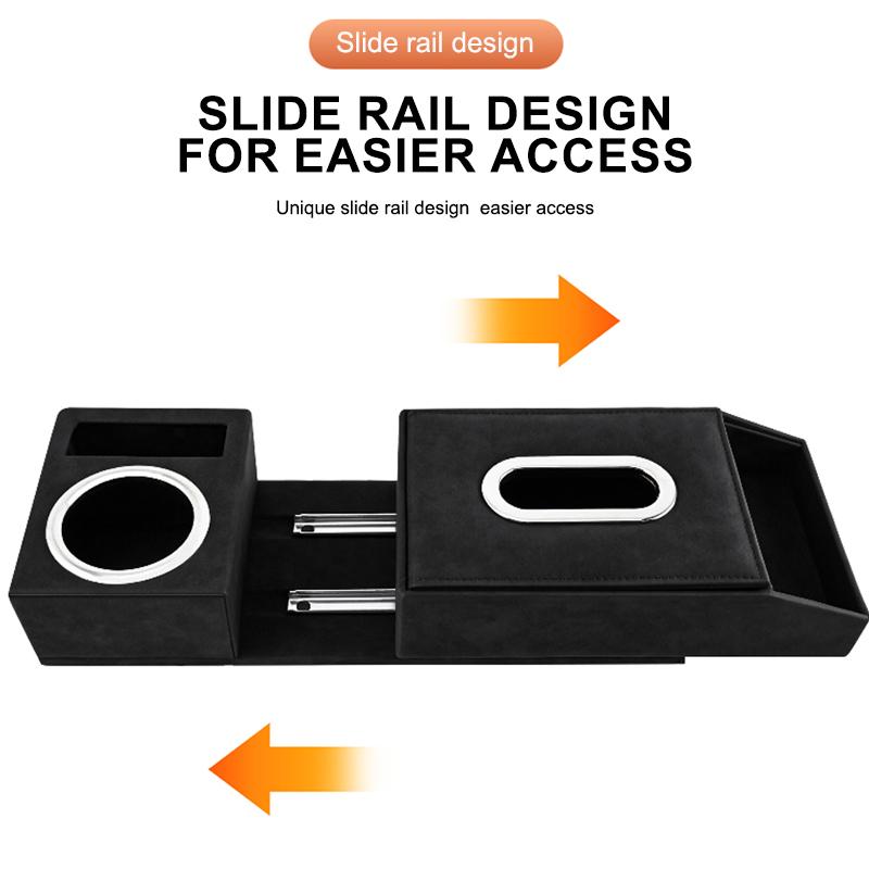 SEAMETAL Car Armrest Mat Height Increase Pad Car Tissue Storage Box Cup Holder Armrest Protect Cushion Elbow Support Arm Cover