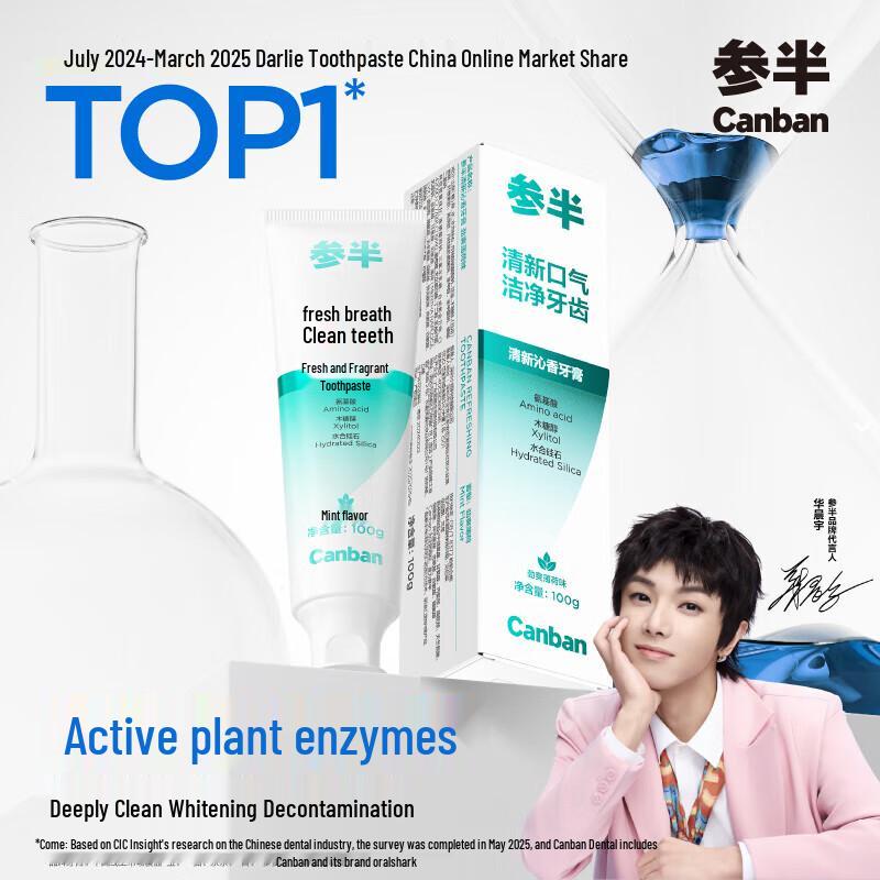 

Cansban Enzyme Whitening & Fresh Breath Toothpaste