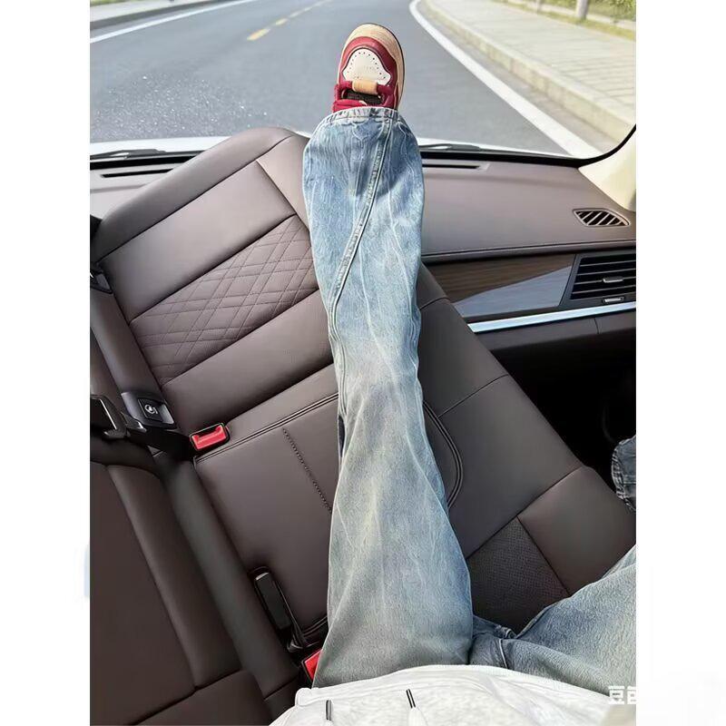 Herren Retro Slim Fit Blitz Jeans - Trendige Vielseitige Lässige Hosen für die Straße