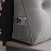 Chenille Headboard Cushion, Double Lumbar Support Pillow, Removable & Washable Backrest