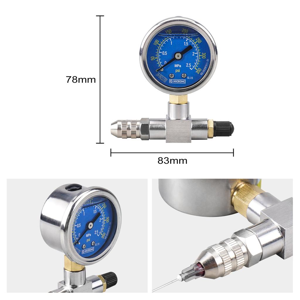 350/600 PSI Stoßstickstoff-Manometer Nadel Füllwerkzeug Für Yamaha YZX Polaris RZR CanAm Arctic Cat Schneemobil FOX Raptor LKW ATV UTV