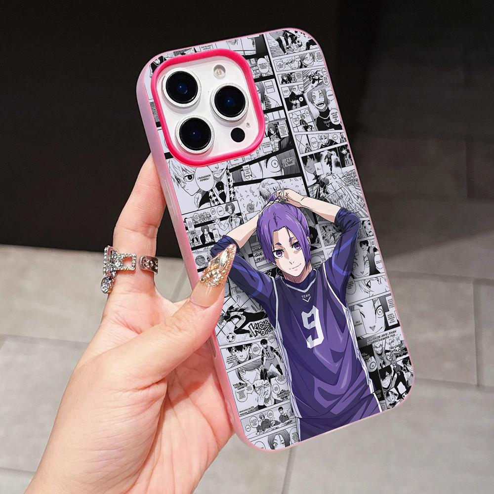 

Blue Lock Reo Mikage Jelly Double layer Rose Red Mobile Phone Case for iPhone 17 16 15 14 13 12 11 Air Pro Max Plus Protective iPhone 16 Pro Max