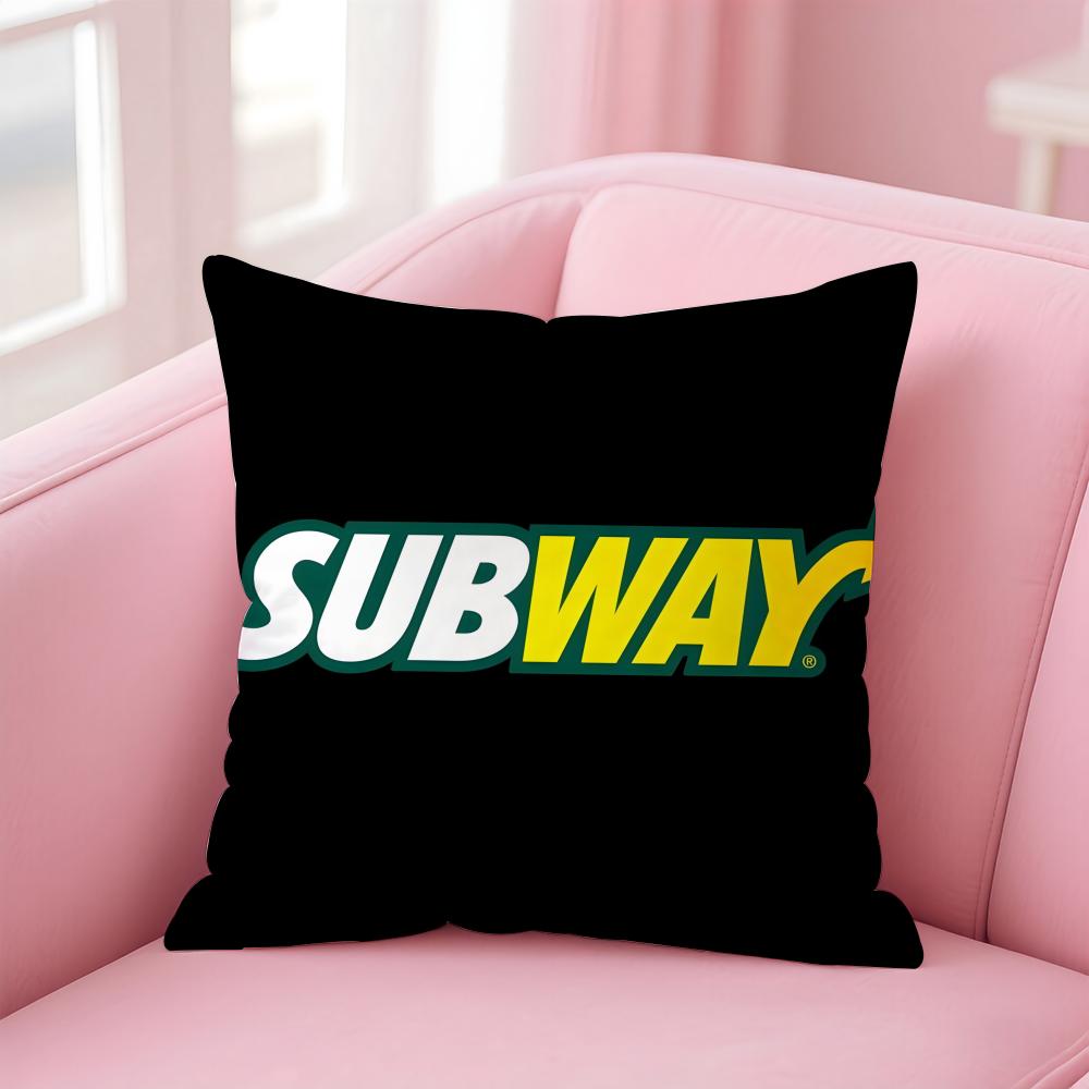 S-Subway Cushion Cover Home & Car Multi-Scene Pillow Cover - Reversible, Soft & Durable for Daily Use