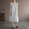 Cotton Woman Plus Size Spring Summer Long Sleeve Loose Nightgown Casual Comfortable Long Halter Skirt Dresses