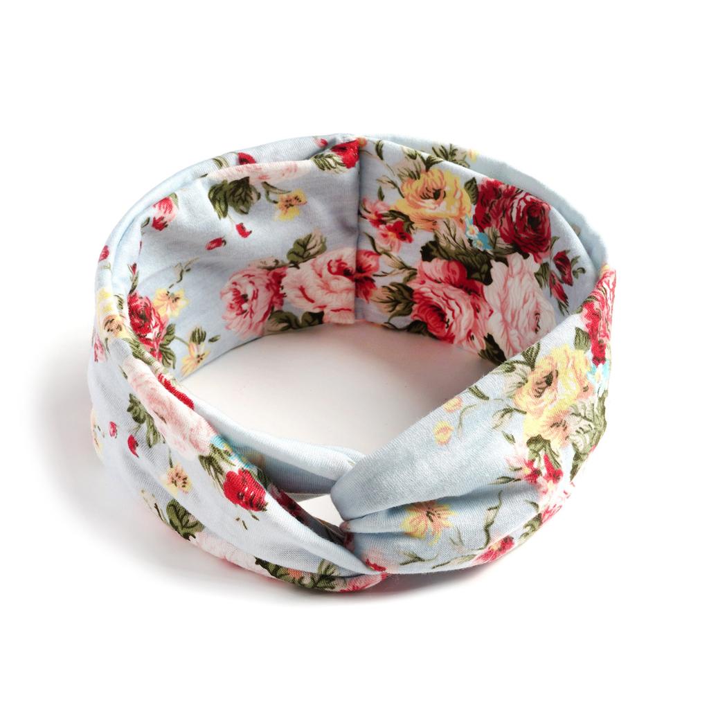 Bohemian Cross Knotted Headband Gypsy Yoga Sports Headband Wide Female Stretch Headband