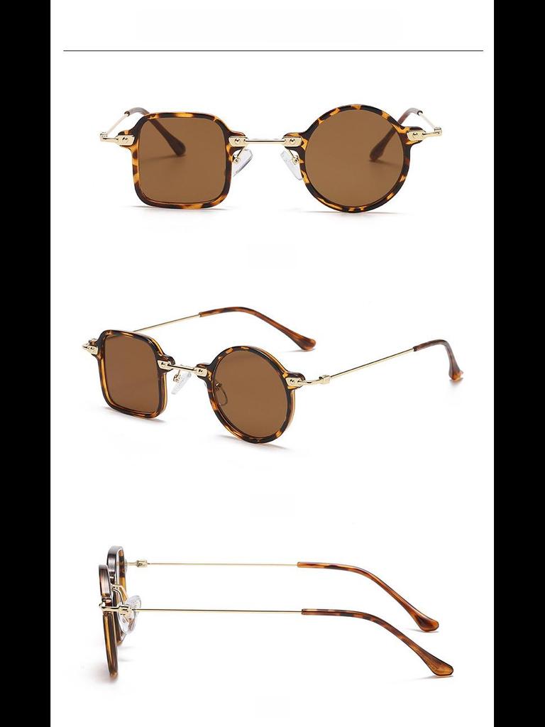 Retro Flat Top Zonnebril Vierkante Toon Gradiënt Zonnebril Groot Frame Een Stuk Zonnebril Outdoor Strand Reizen Bril