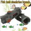 Simulation Hollow Wood Resin Tree Branches Fish Tank Ornament Starfish Landscaping Resin Wood Barrel Tree Debris Aquarium Decor