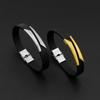 Silicone Bracelet Stainless Steel Bracelet Black Face Big Tree Bracelet Male and Female Couples Bracelet