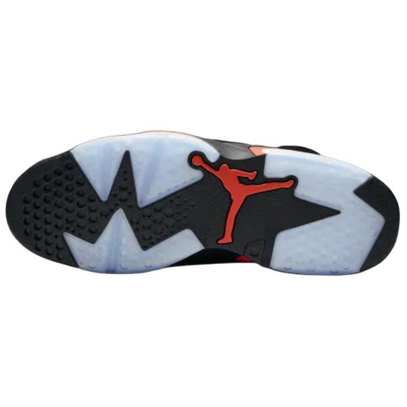 Jordan Air Jordan 6 Rutschfest Abriebfest High-Top Vintage Basketballschuhe Unisex Schwarz Rot CT8529-001