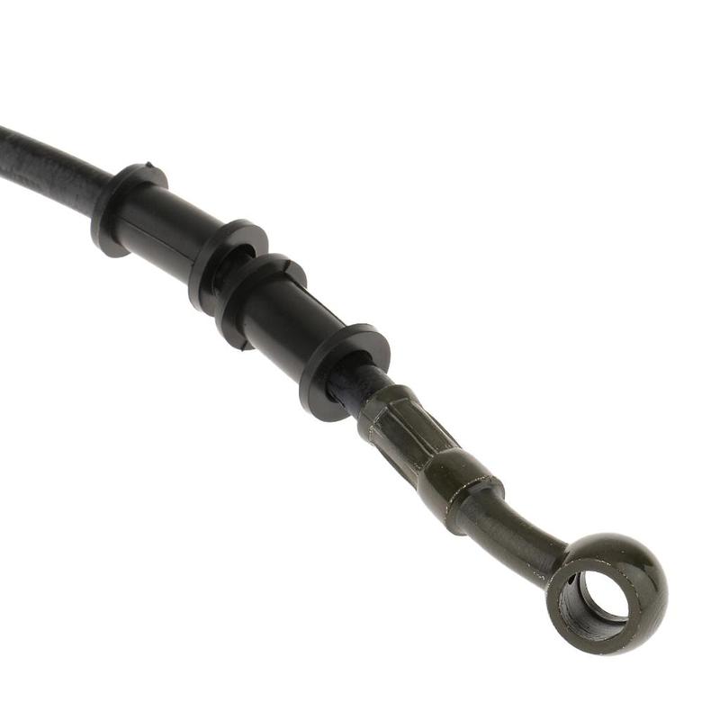 Motorcycle Brake Hose Hydraulic Oil Line Braided Tube for Motorbike ATV Universal 60cm Black