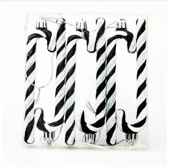 

Пластиковые Рождественские Украшения в форме леденца - Праздничные Новогодние Украшения и Подарки Box of 6